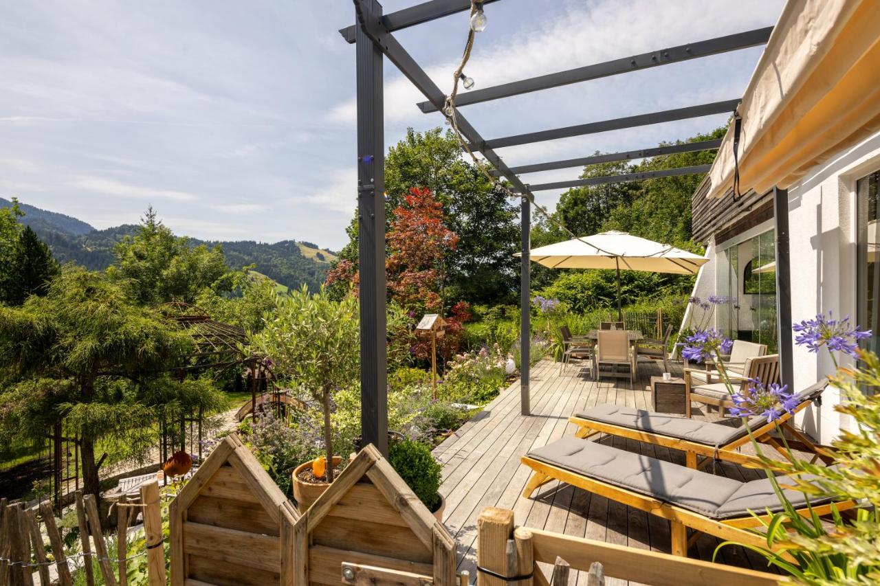 Waldlounge - Gartenwohnung Oberstaufen Eksteriør billede